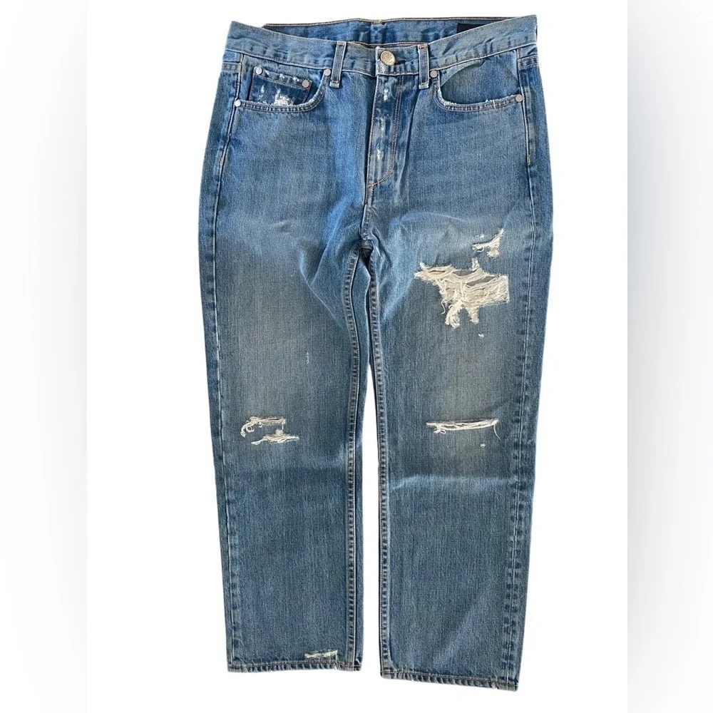 Rag & Bone Women's Boy Jean Hel w/ Holes NWT - Picture 2 of 9